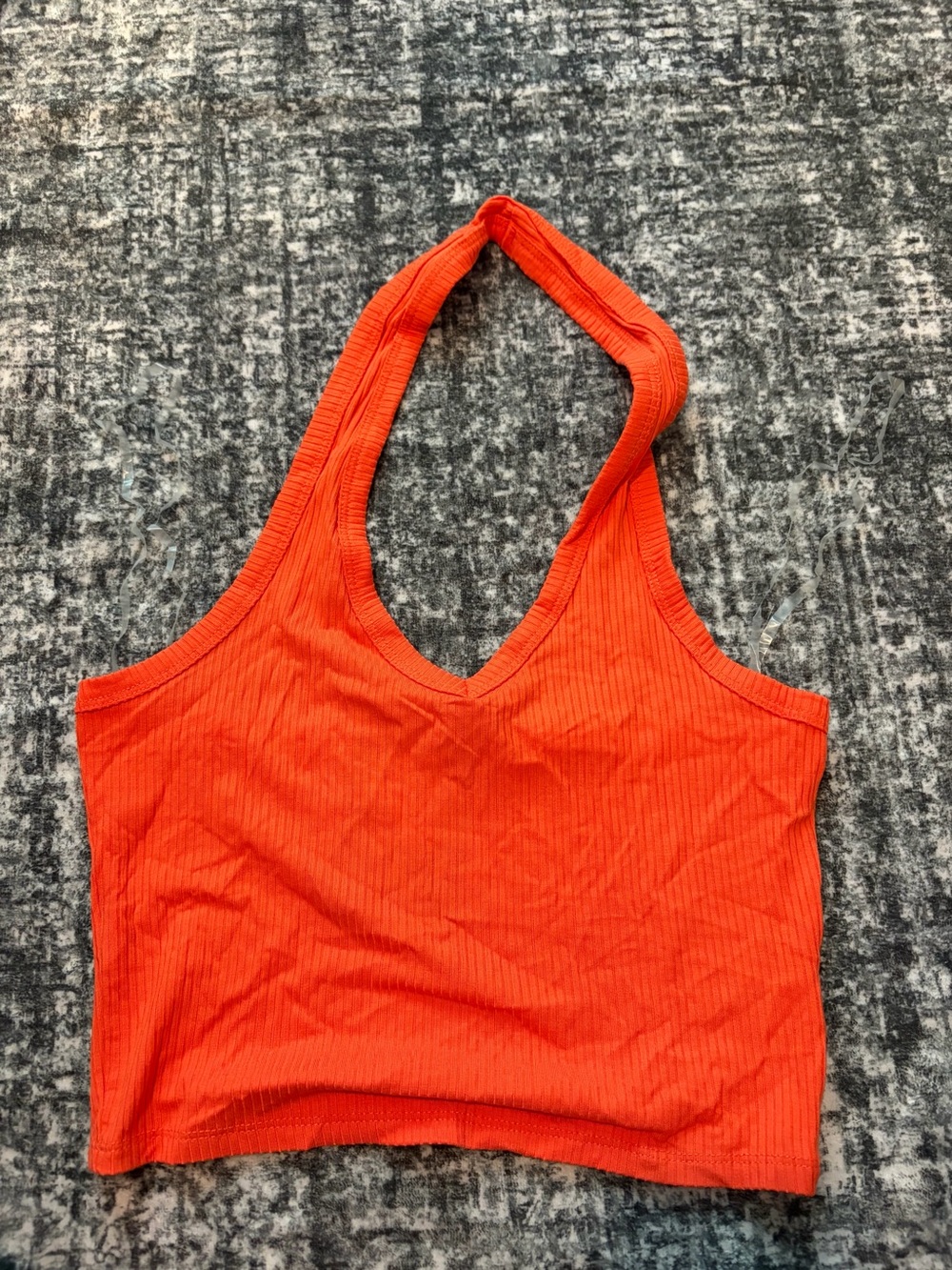 NWT Fashion Nova The New Me Orange Halter Crop Top Size S